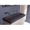 Forzalaqua Palermo lavabo 120,5x51,5x9cm Rectangulaire 0 trous de robinet Pierre naturelle Granit adouci SW67796